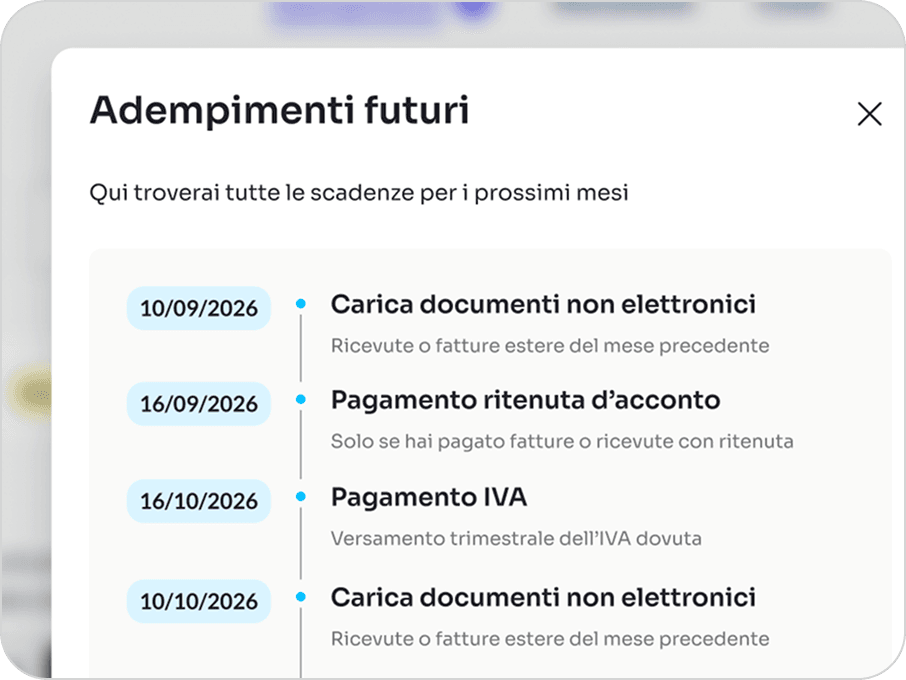 Calendario degli adempimenti futuri con le scadenze fiscali